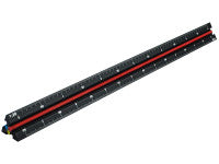 Faithfull 78L030 Prestige Tri-Scale Engineer Rule Black Aluminium 300mm