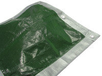Faithfull FAITARP129 Tarpaulin Green / Silver 3.6 x 2.7m (12 x 9ft)
