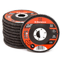 N-Durance FD1154010 Aluminium Oxide Flap Disc 115 x 22 - 40 Grit (10 Pack)