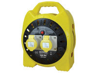 Faithfull Power Plus FPPCR25MSEL Enclosed Cable Reel 25m 16 amp 1.5mm Cable 110V