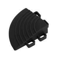 Sealey FT3CB Polypropylene Floor Tile Corners 60 x 60mm Black - Pack of 4