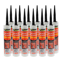 Everbuild GPSBK General Purpose Silicone Black 280ml (12 Pack)