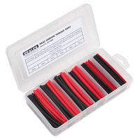 Sealey HST100BR Heat Shrink Tubing Assortment 95pc 100mm Black & Red