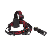 Sealey HT110 3W CREE XPE Head Torch & Hand Torch Twin Pack