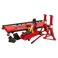 Sealey JKIT01 Lifting Kit 5pc 2tonne (Inc Jack, Axle Stands, Creeper, Chocks & Wrench)