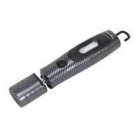 Sealey LED3602CF Rechargeable 360 Inspection Lamp 7 SMD + 3W LED Carbon Fibre Effect Lithium-ion