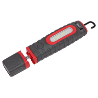 Sealey LED3606R Rechargeable 360° Inspection Lamp 24 SMD LED + 3W LED Red 2 x Lithium-ion