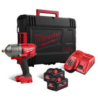 Milwaukee M18ONEFHIWF12-552X 18V Fuel ONE-KEY Brushless 1/2" Impact Wrench with Friction Ring Kit & 2x 5.5Ah Batteries