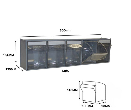 Tilt Bin MB5 - 600 x 135 x 164