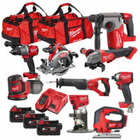 Milwaukee M18KIT4 18V Cordless 9 Piece Kit with 3x 5.0Ah Batteries