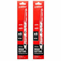 N-Durance NDSABS1531LX2 Reciprocating Blades for Wood 240mm x 1.5mm x 19mm 5 TPI (10 Pack)