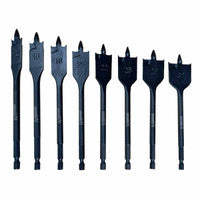 N-Durance NDFLAT8 Super Fast Flat Bit Set for Wood 12-32mm (8 Piece)