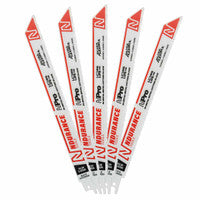 N-Durance NDSABS1122VF Bi-Metal Reciprocating Blades for Metal & Wood 225mm x 0.9mm x 19mm 10-14 TPI (5 Pack)