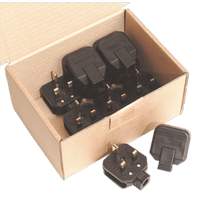 Sealey PL/13/3 Rubber Plug 13Amp Heavy-Duty Pack of 10