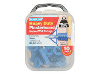 Plasplugs PLAHCF110 HCF110 Heavy-Duty Plasterboard Fixings Pack of 10