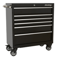 Sealey PTB93006 Rollcab 6 Drawer 930mm Heavy-Duty Black