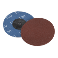 Sealey PTCQC75120 Quick Change Sanding Disc 75mm 120Grit Pack of 10