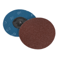 Sealey PTCQC7560 Quick Change Sanding Disc 75mm 60Grit Pack of 10
