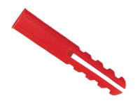 Rawlplug RAW67134 Red Plastic Plugs Screw Size No.6-12 (10 x Card 100)