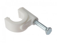 ForgeFix 7-8mm Round White Cable Clips RCC78W (100 Pack)