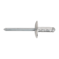 Sealey RM4827L Aluminium Multi-Grip Rivet Large Flange 4.8 x 27mm Pack of 100