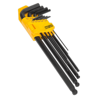 Sealey S01099 Ball-End Hex Key Set 9pc Extra-Long Imperial