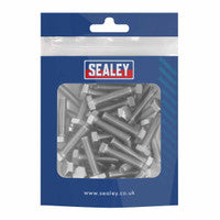 Sealey S625S Stainless Steel Set Screw M6 x 25mm 1mm Pitch, DIN 933 (50 Pack)