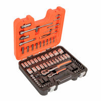 Tacar Spánairí agus Soicéid Tiomána Cearnógacha Bahco S800 1/4" agus 1/2" (77 Píosa)