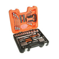 Soicéad Bahco S910 1/4" agus 1/2", Tacar Soicéad Doimhne agus Tacar Spánairí Comhcheangailte (92 phíosa)