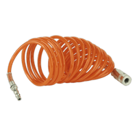 Sealey SA305 PE Coiled Air Hose 5m x Ø5mm with Couplings