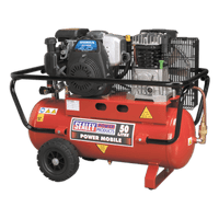 Sealey SA5040 Compressor 50L Belt Drive Petrol Engine 4hp
