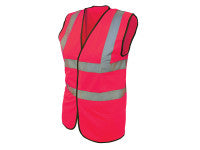 Scan SCAWWHVWMP Hi-Vis Pink Waistcoat - M (41in)