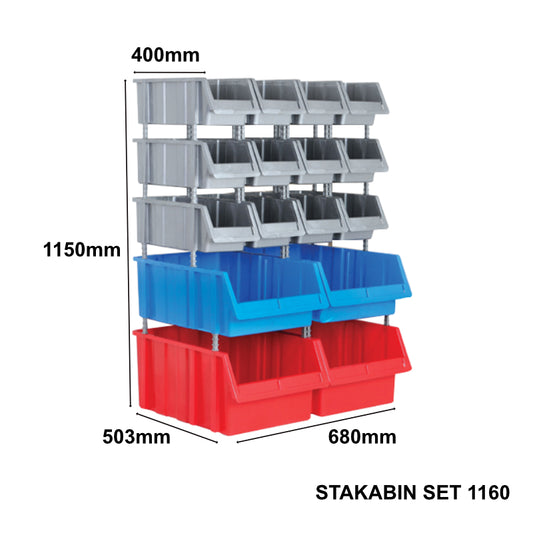 Part Bin Set PA1160 - Includes 16 Bins