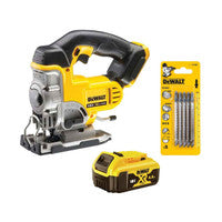 DeWalt DCS331 18V XR Jigsaw with 1x 4.0Ah Battery & 5x Jigsaw Blades