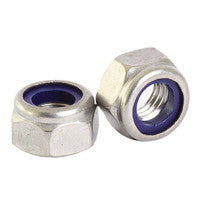 M8 Bright Zinc Hex Nuts with Nylon Inserts  (200 Pack)