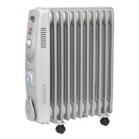 Sealey RD2500T 11 Element Oil Filled Radiator with Timer 2500W 230V